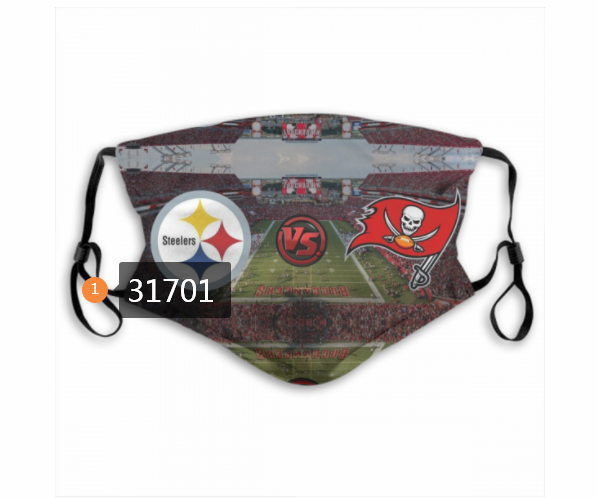 2020 NFL Pittsburgh Steelers 26018 Dust mask with filter->nfl dust mask->Sports Accessory